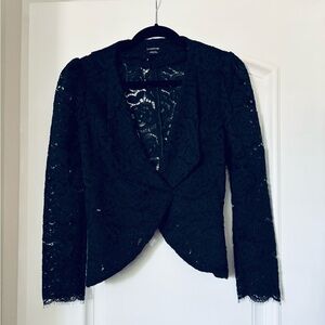 BEBE | Rose Guipure Lace Handkerchief Blazer
